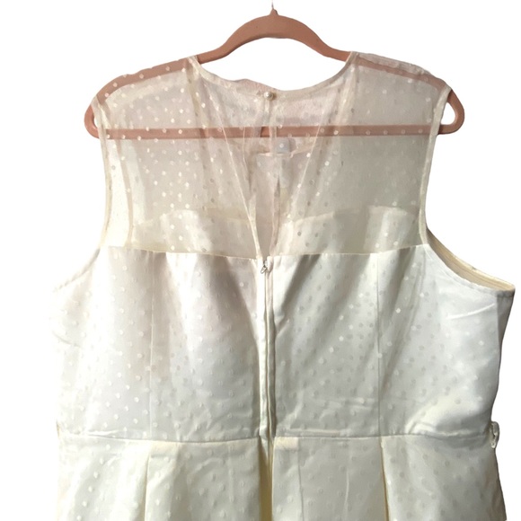 NWT Lindy Bop Ivory Aleena Swing Dress Sz 16 - Picture 5 of 6